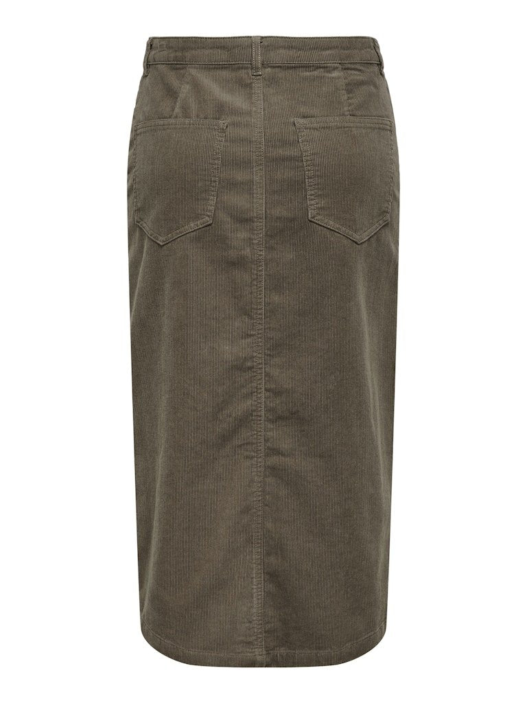 Rokken - Onlmoxie Hw Long Slit Corduroy Skirt van Only