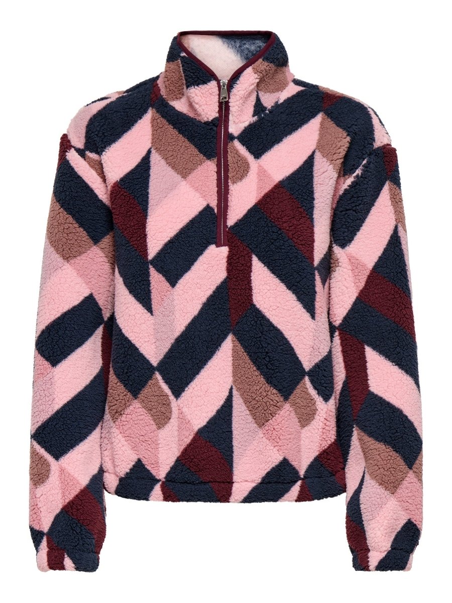 Onlnew Dallas L/S Highneck Zip Sweat Noos - koop Sweaters van Only bij Meisjes Brugge