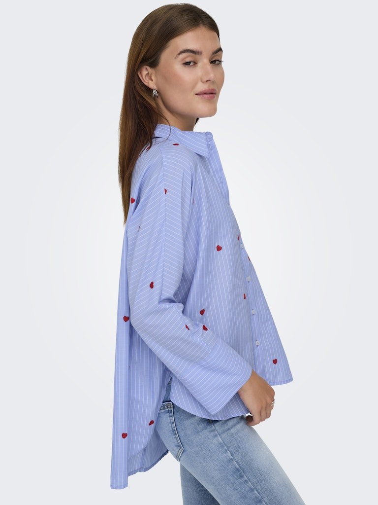 Onlnew Lina Grace Str Emb Shirt Noos van Only – Shirts voor dames | Meisjes Brugge