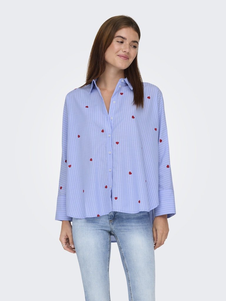 Onlnew Lina Grace Str Emb Shirt Noos van Only – Shirts voor dames | Meisjes Brugge