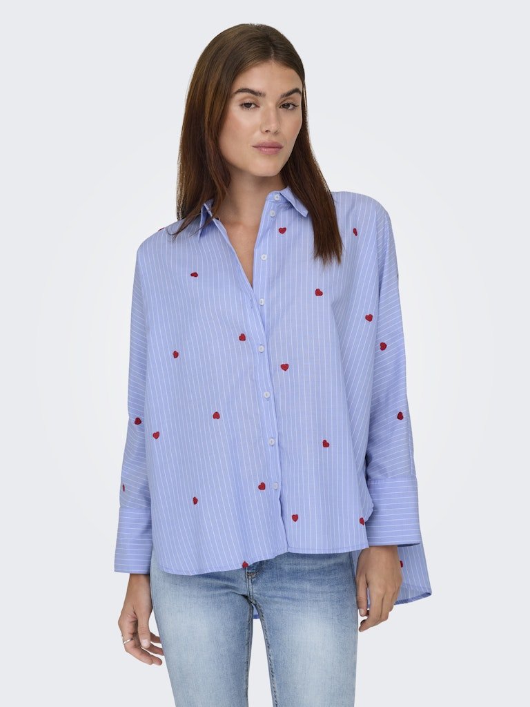 Onlnew Lina Grace Str Emb Shirt Noos van Only – Shirts voor dames | Meisjes Brugge
