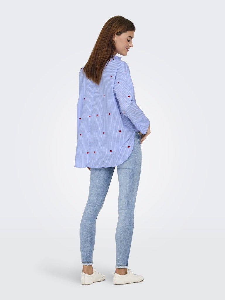 Onlnew Lina Grace Str Emb Shirt Noos van Only – Shirts voor dames | Meisjes Brugge