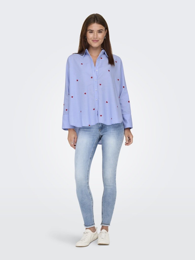 Onlnew Lina Grace Str Emb Shirt Noos van Only – Shirts voor dames | Meisjes Brugge