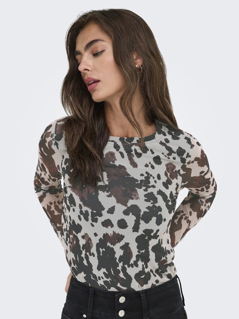 Onlnova L/S Mesh Top - koop Tops van Only bij Meisjes Brugge