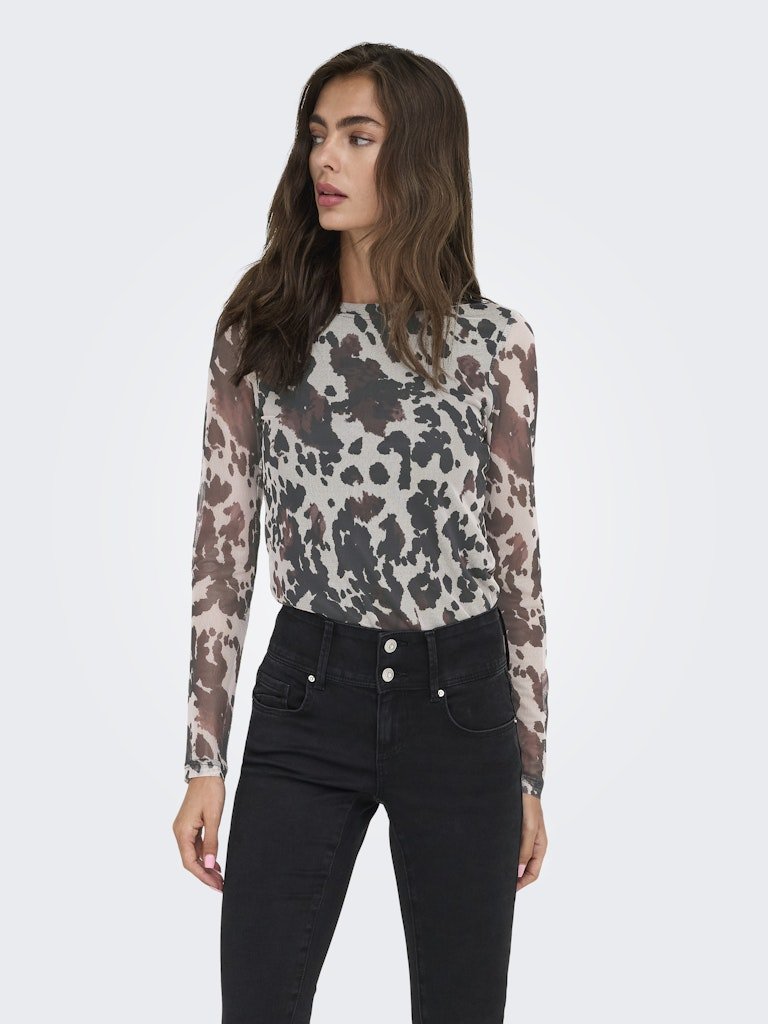 Onlnova L/S Mesh Top - koop Tops van Only bij Meisjes Brugge