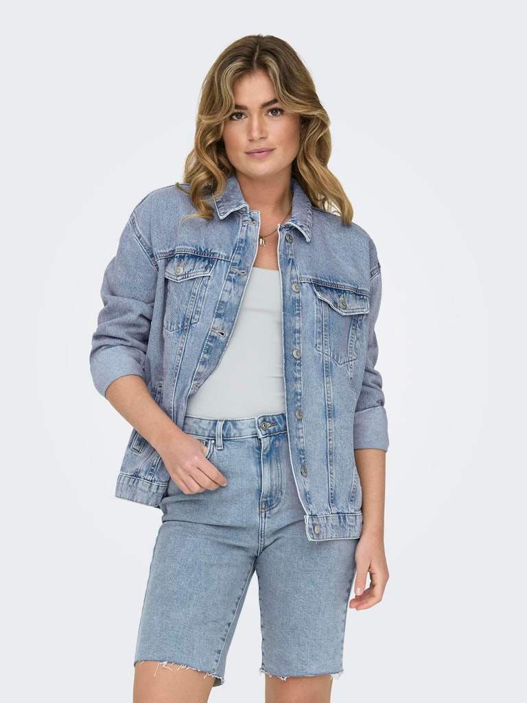 Onlocean L/S Oversize Jacket Denim Noos - SS25 - koop Jassen van Only bij Meisjes Brugge