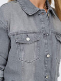 Onlocean L/S Oversize Jacket Grey Denim - koop Jassen van Only bij Meisjes Brugge