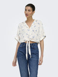 Onlpaula Life S/S Tie Shirt Noos - SS26 – Shirts voor dames in kleur | Meisjes