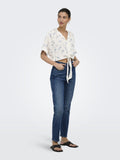 Onlpaula Life S/S Tie Shirt Noos - SS26 – Shirts voor dames in kleur | Meisjes