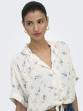 Onlpaula Life S/S Tie Shirt Noos - SS26 – Shirts voor dames in kleur | Meisjes