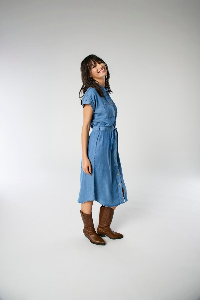 Onlpema Hannover SS Denim Shirt Dress Noos - koop Jurken van Only bij Meisjes Brugge