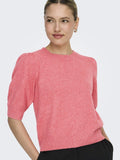 Sun Kissed Coral Melange Pulls - Onlrica 2/4 Pullover Knit Noos van Only