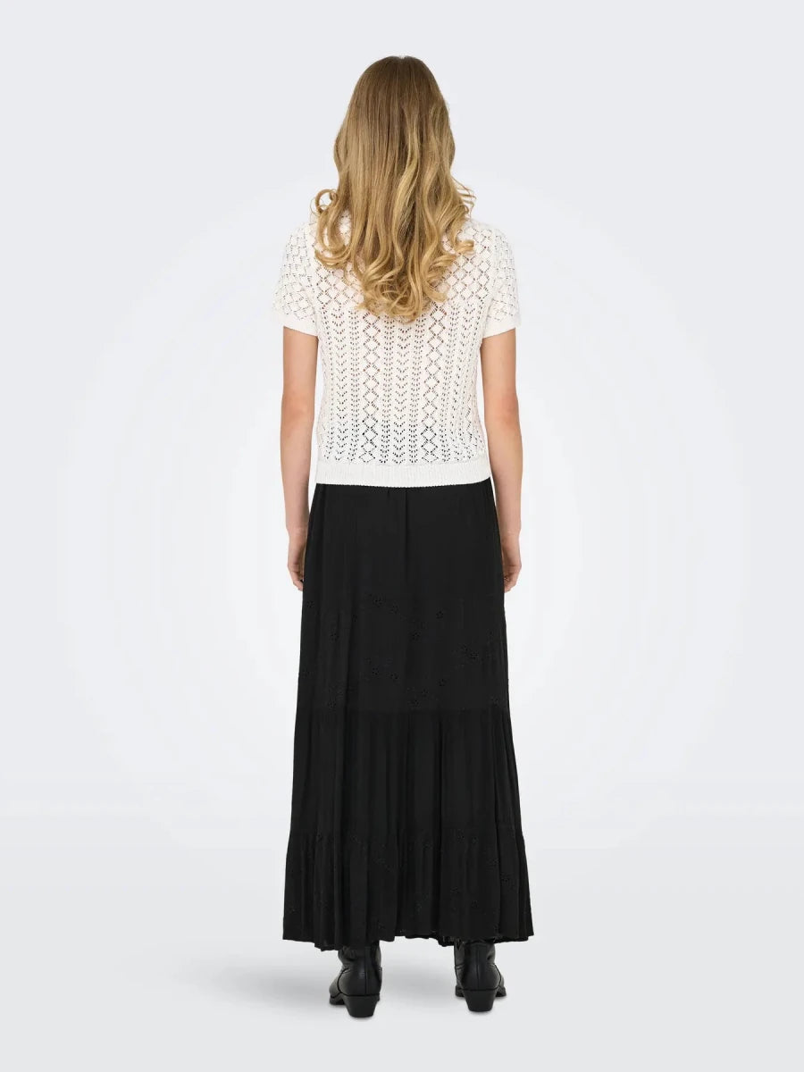 Pulls - Onlsaga Life Ss O-Neck Knit van Only