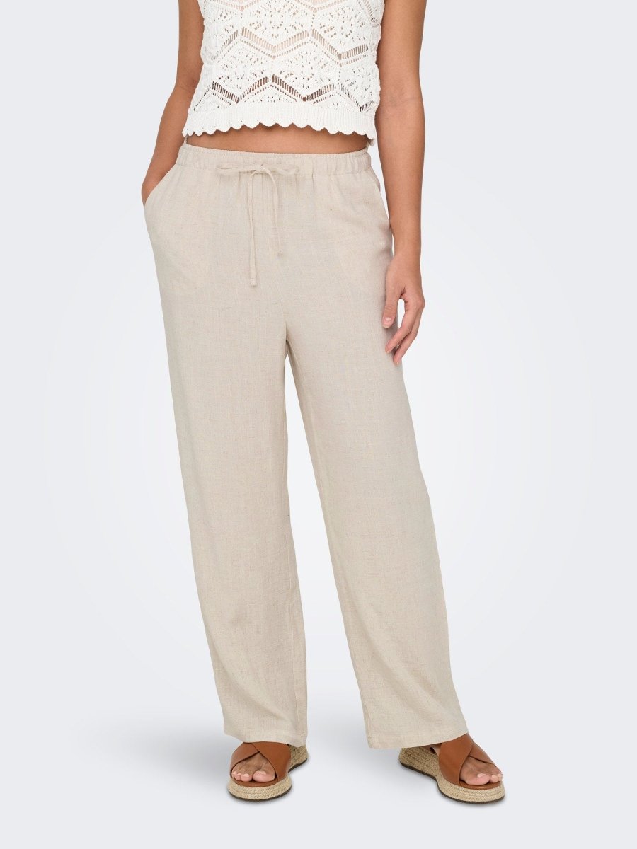 Onlsiesta Mw Pull-Up Linen Bl Pants Noos van Only – Broeken voor dames | Meisjes Brugge