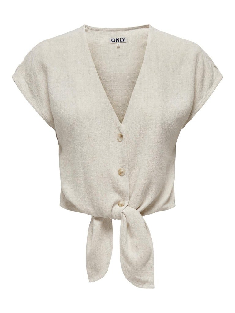 Onlsiesta Ss Knot Linen Bl Shirt Noos van Only – Shirts voor dames | Meisjes Brugge