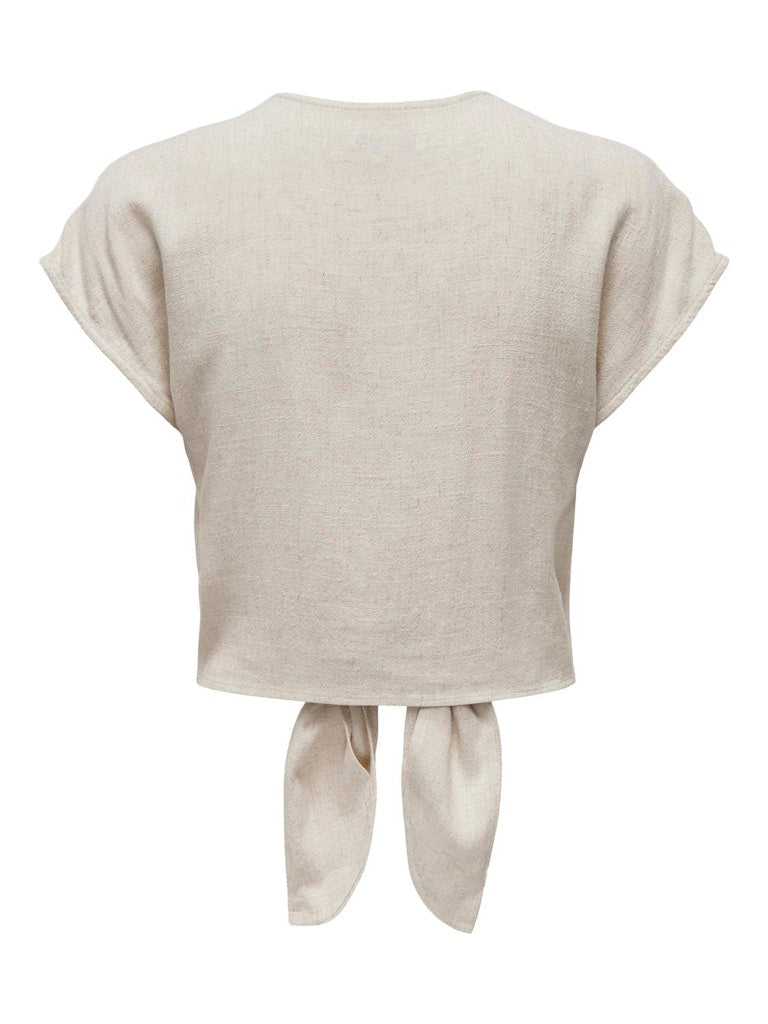 Onlsiesta Ss Knot Linen Bl Shirt Noos van Only – Shirts voor dames | Meisjes Brugge
