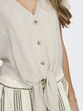 Onlsiesta Ss Knot Linen Bl Shirt Noos - koop Shirts van Only bij Meisjes Brugge