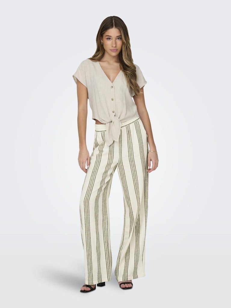 Onlsiesta Ss Knot Linen Bl Shirt Noos - koop Shirts van Only bij Meisjes Brugge