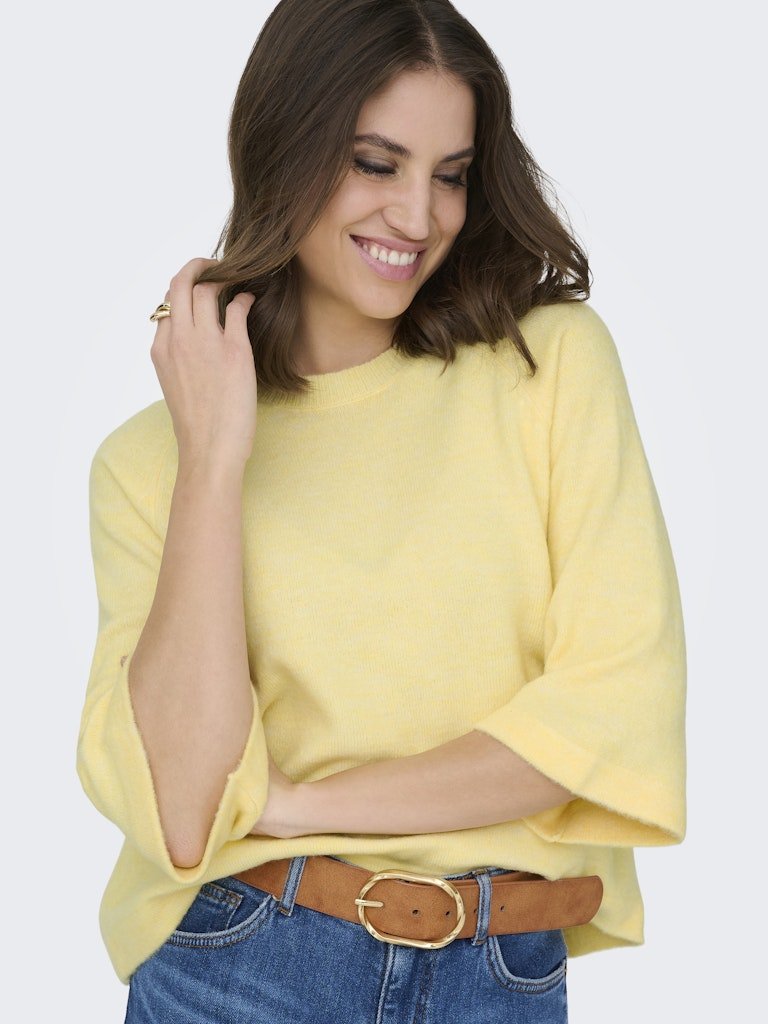 Mellow Yellow Pulls - Onlsimoni 3/4 Pullover Knit Noos van Only
