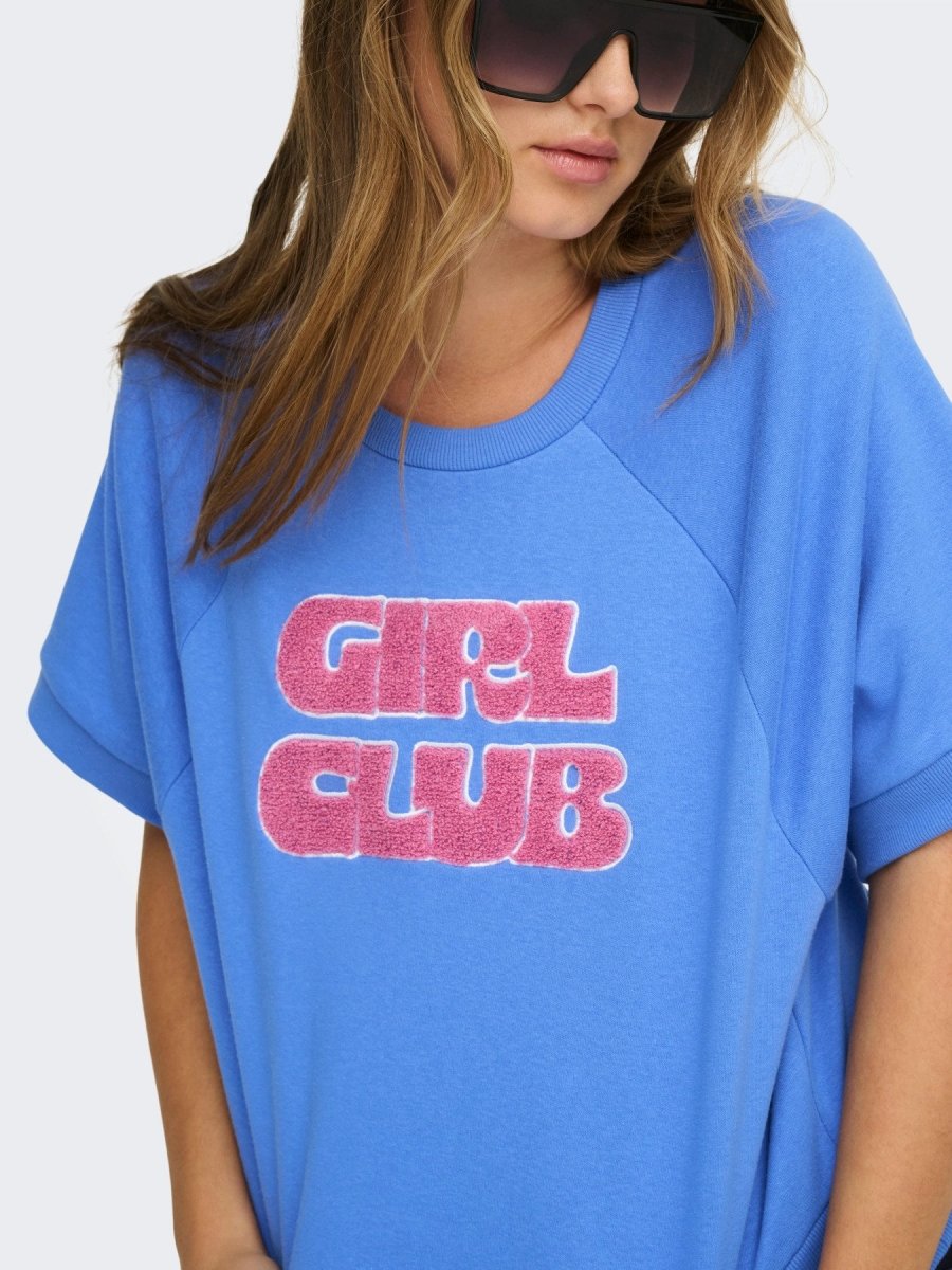 Sweaters - Onlsina S/S O-Neck Terry Emb Sweat Top van Only