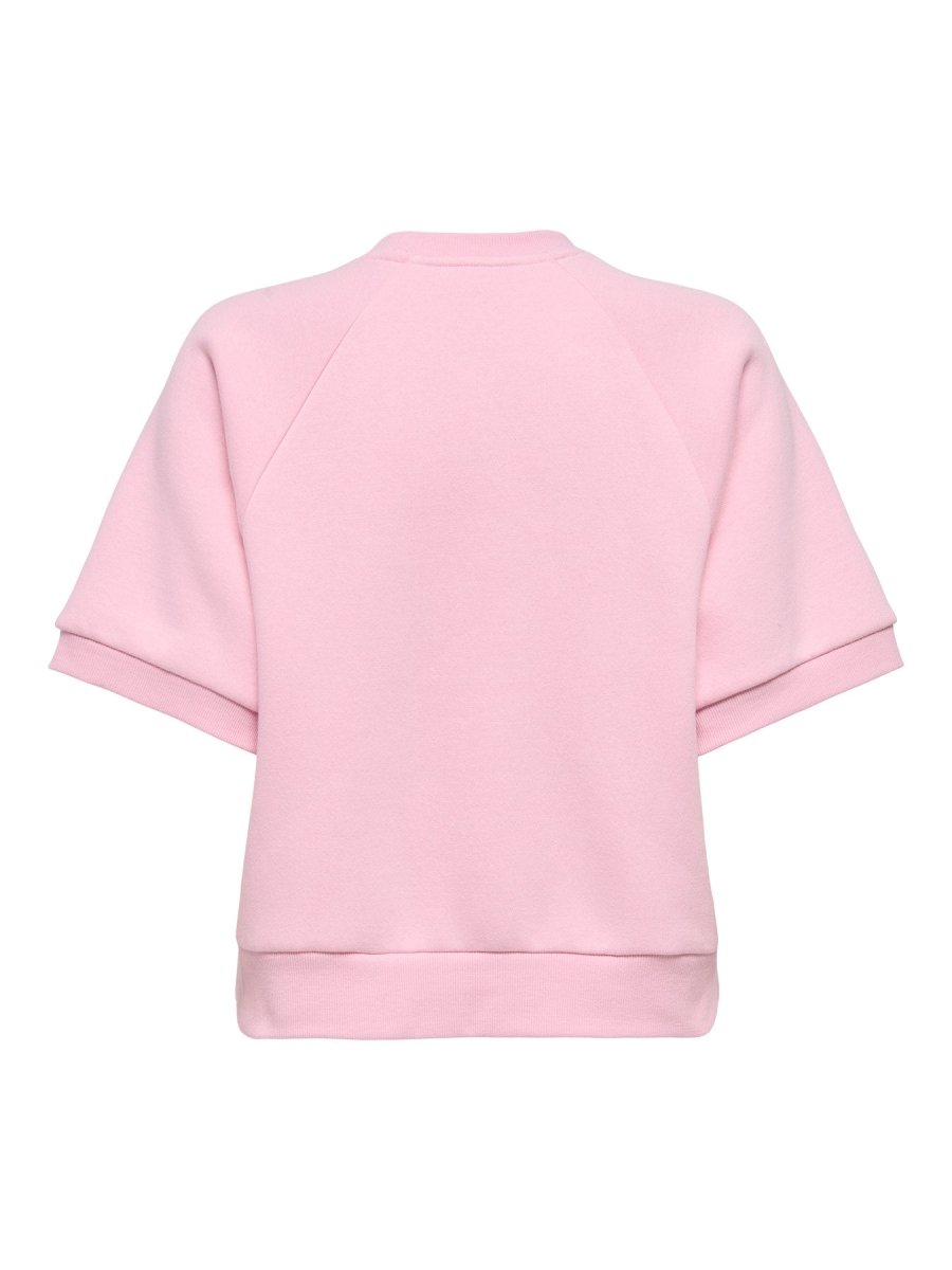 Onlsina S/S O-Neck Terry Emb Sweat Top van Only – Sweaters voor dames | Meisjes Brugge