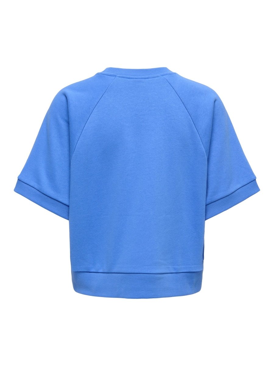 Onlsina S/S O-Neck Terry Emb Sweat Top van Only – Sweaters voor dames | Meisjes Brugge