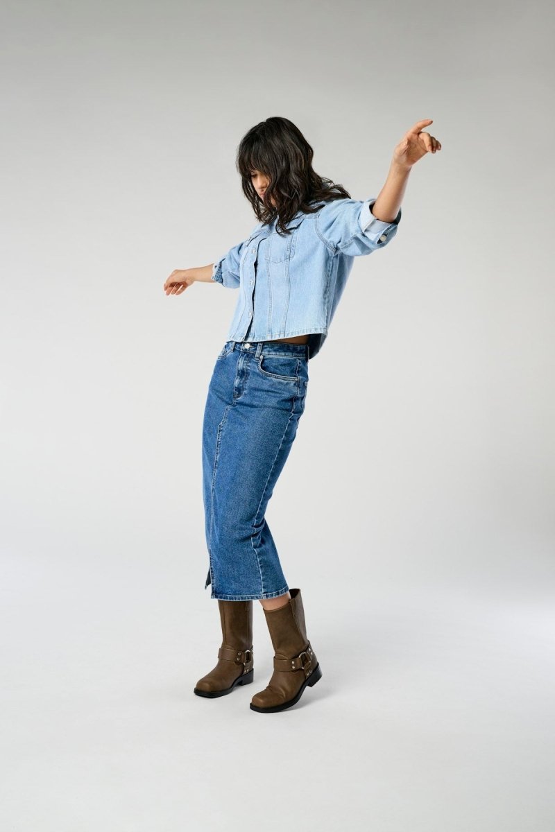 Onlsiri Front Slit Skirt Denim Noos - SS25 - koop Rokken van Only bij Meisjes Brugge