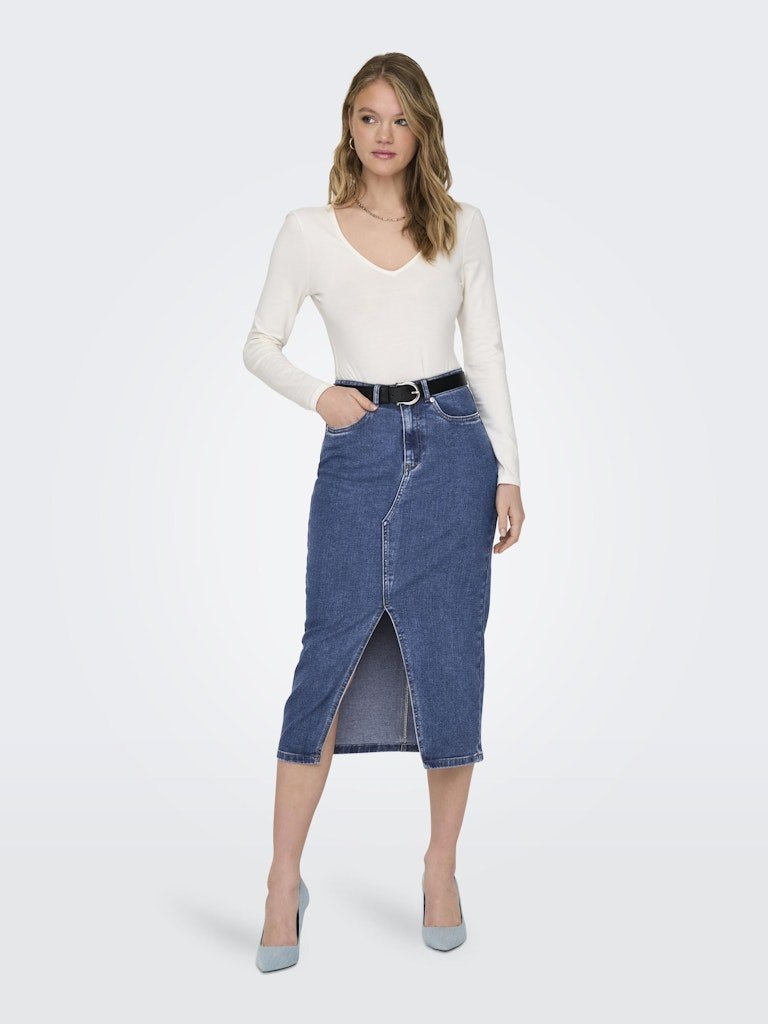 Onlsiri Front Slit Skirt Denim Noos - SS25 - koop Rokken van Only bij Meisjes Brugge