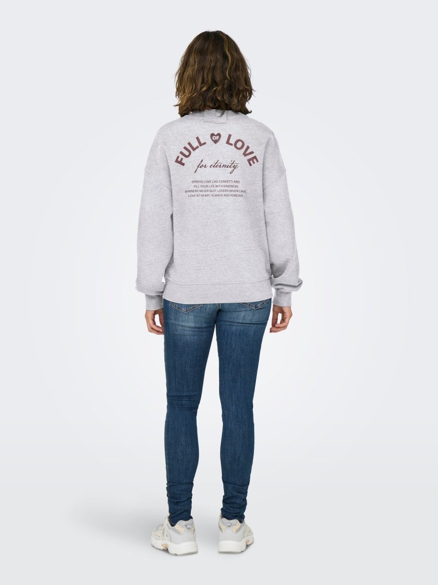 Onlsofia L/S Word O-Neck Sweater van Only – Sweaters voor dames | Meisjes Brugge