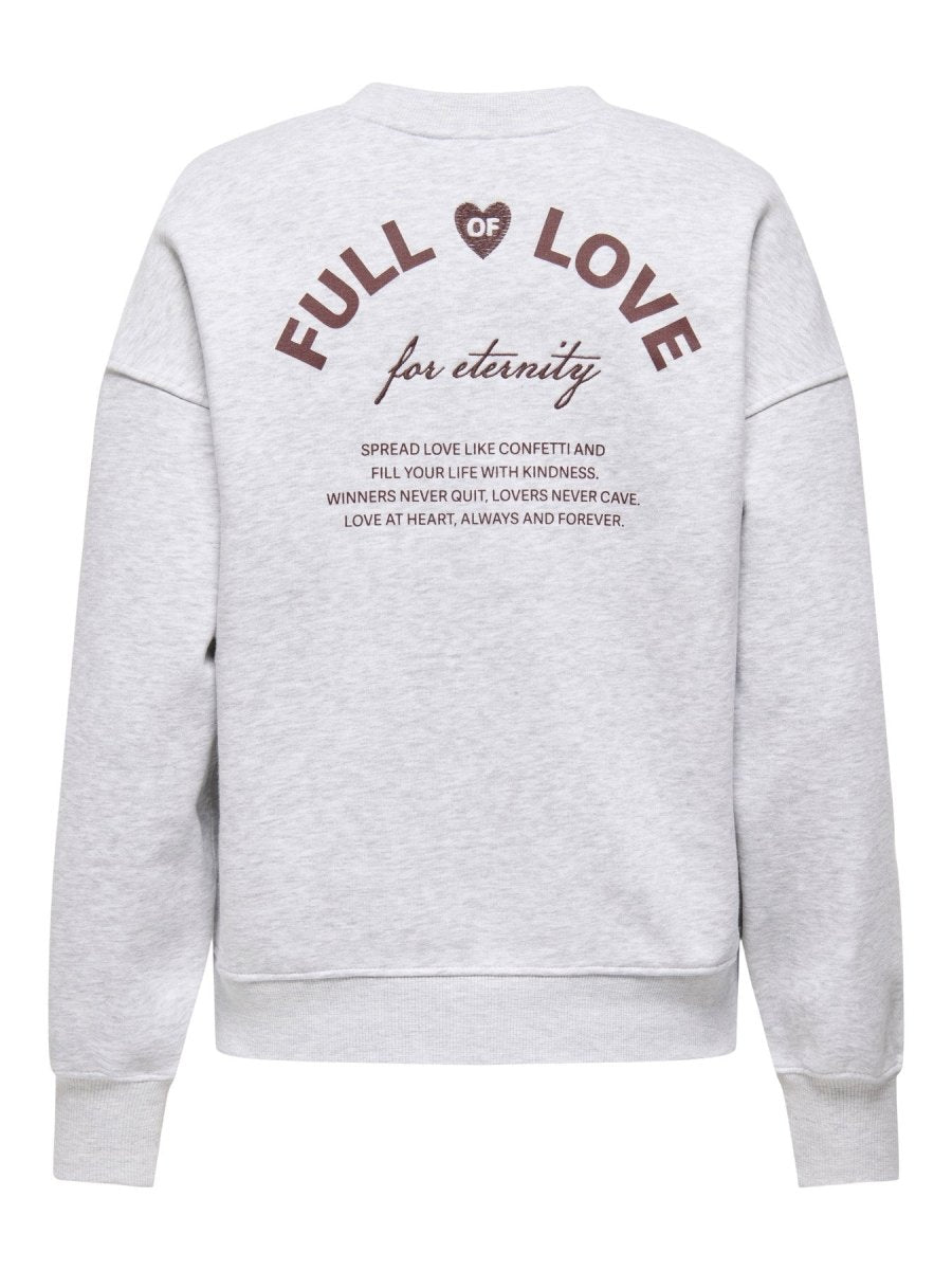 Onlsofia L/S Word O-Neck Sweater van Only – Sweaters voor dames | Meisjes Brugge