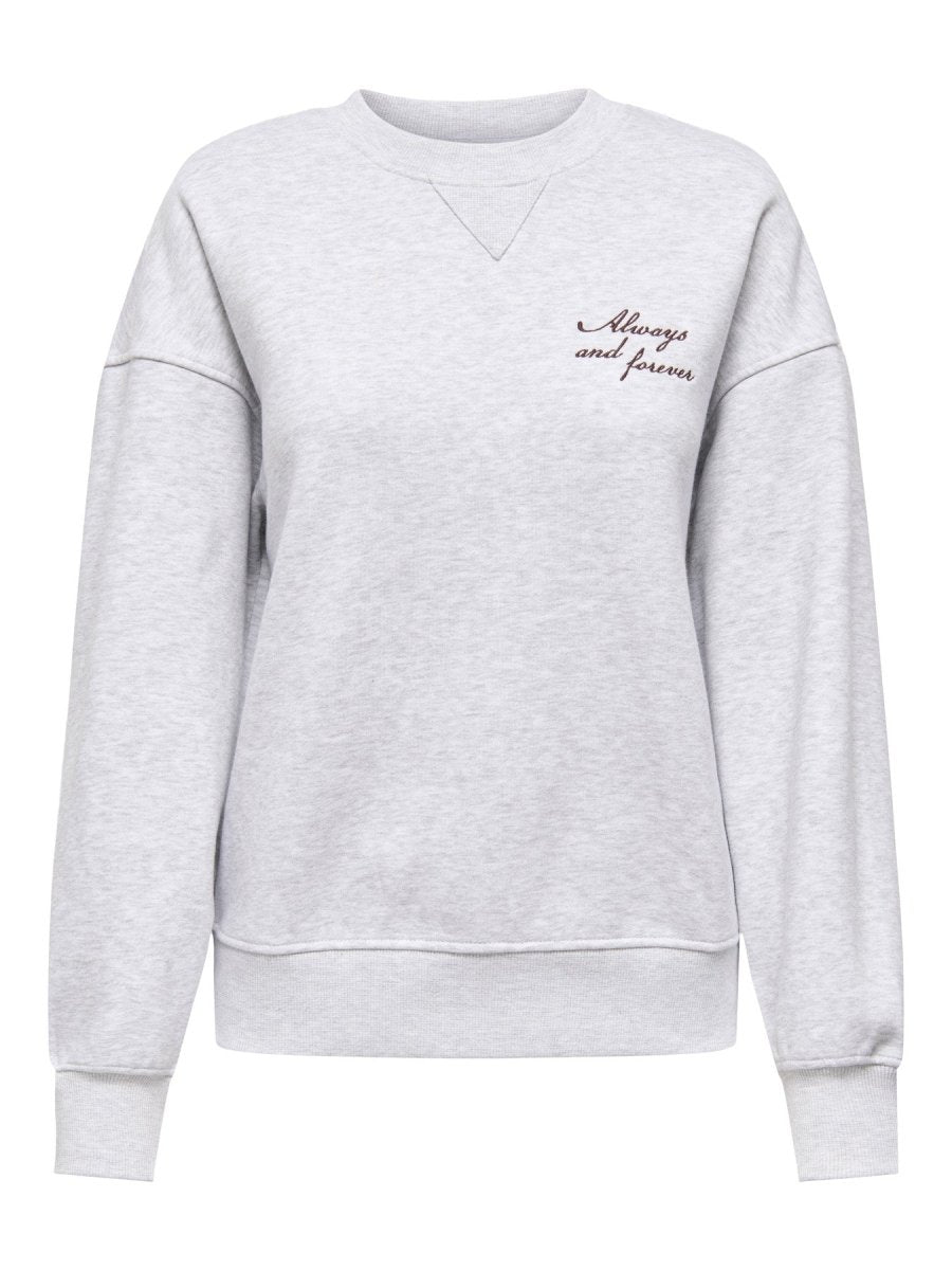 Onlsofia L/S Word O-Neck Sweater van Only – Sweaters voor dames | Meisjes Brugge