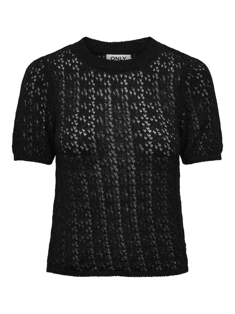 Black Pulls - Onlsola Life Ss O-Neck Knit van Only