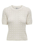 Ecru Pulls - Onlsola Life Ss O-Neck Knit van Only