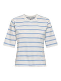 Cloud dancer-Soft chambray (soli) Tops - Onlsoph S/S Stripe Top van Only
