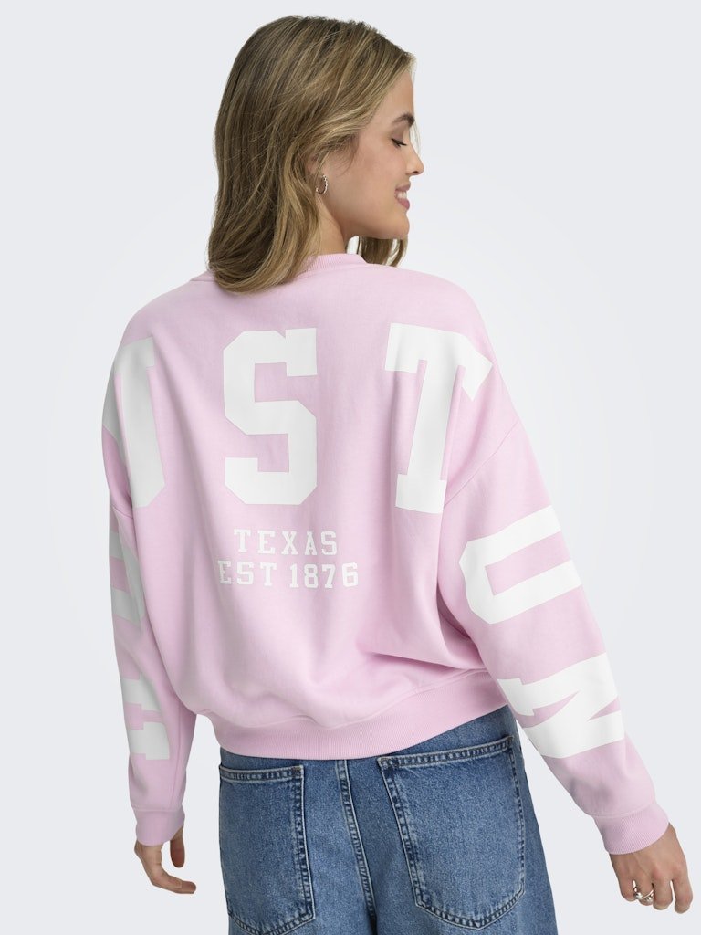 Onlsweat L/S Back/Sleeve Print Sweater Noos - koop Sweaters van Only bij Meisjes Brugge