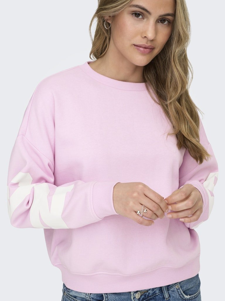 Onlsweat L/S Back/Sleeve Print Sweater Noos van Only – Sweaters voor dames | Meisjes Brugge