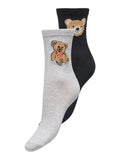 Black ONE SIZE Sokken - Onlteddy Chenille 2-Pack Socks van Only