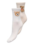 Cloud dancer ONE SIZE Sokken - Onlteddy Chenille 2-Pack Socks van Only