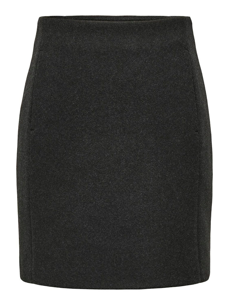 Dark Grey Melange Rokken - Onltrillion Hw Short Skirt van Only