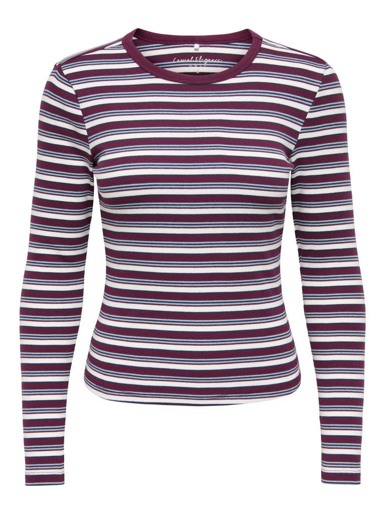 Onlval L/S O-Neck Stripe Top van Only – Tops voor dames | Meisjes Brugge
