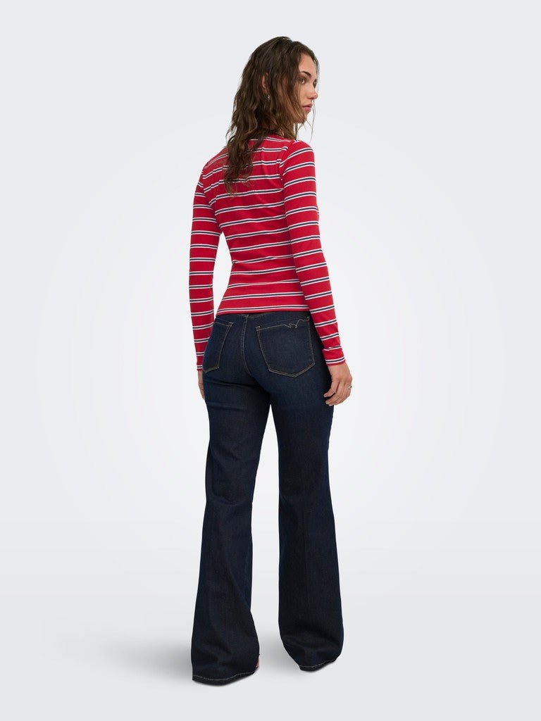 Onlval L/S O-Neck Stripe Top van Only – Tops voor dames | Meisjes Brugge