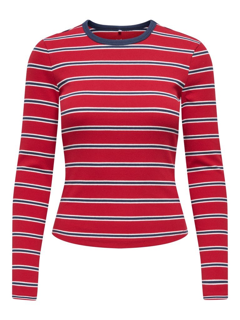 Onlval L/S O-Neck Stripe Top van Only – Tops voor dames | Meisjes Brugge