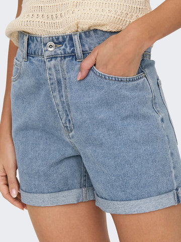 Onlvega Hw Mom Denim Shorts Noos - koop Shorts van Only bij Meisjes Brugge
