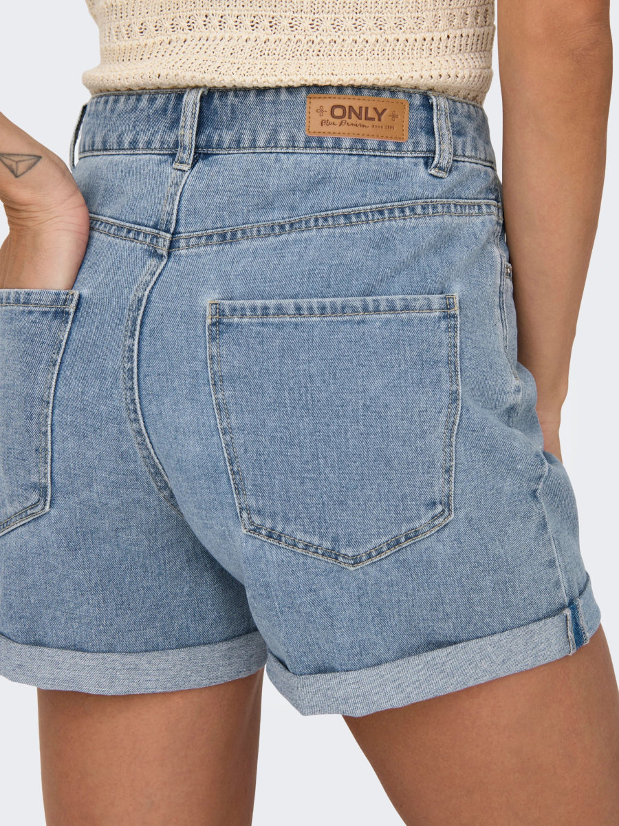 Onlvega Hw Mom Denim Shorts Noos - koop Shorts van Only bij Meisjes Brugge