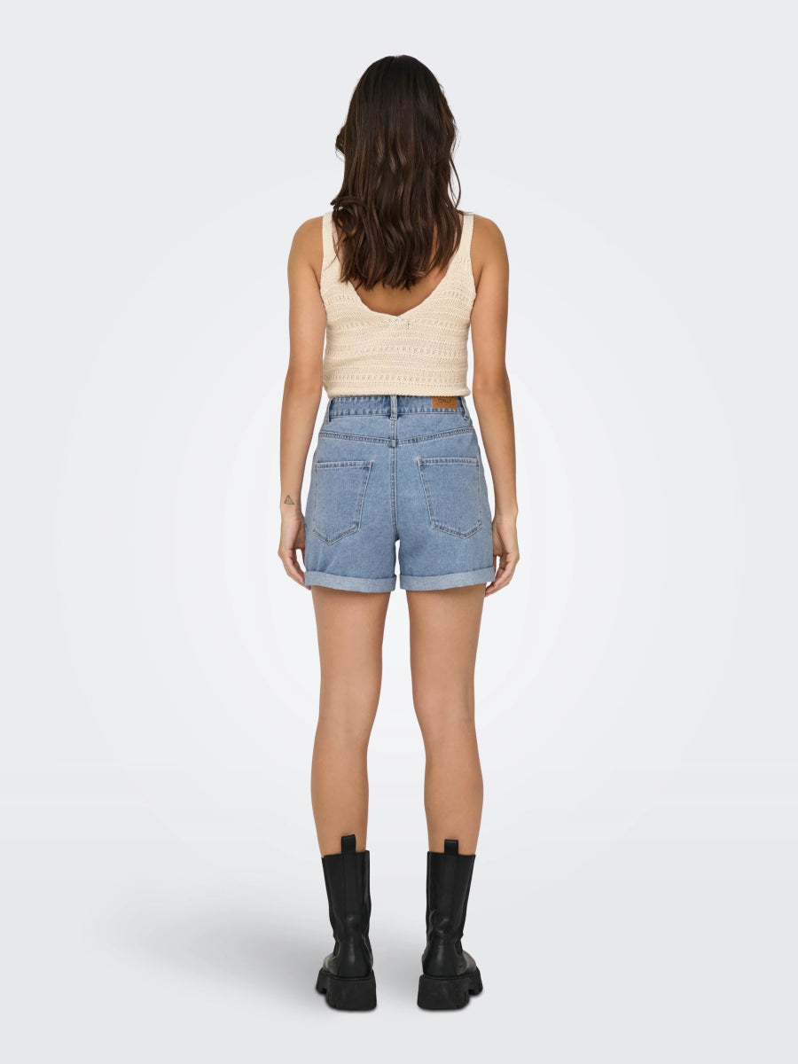 Onlvega Hw Mom Denim Shorts Noos - koop Shorts van Only bij Meisjes Brugge