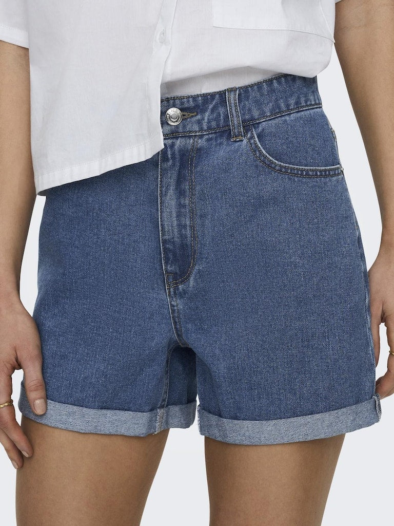 Onlvega Hw Mom Denim Shorts Noos - koop Shorts van Only bij Meisjes Brugge