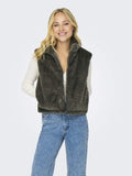 Cardigans Onlvida Faux Fur Waistcoat van Only