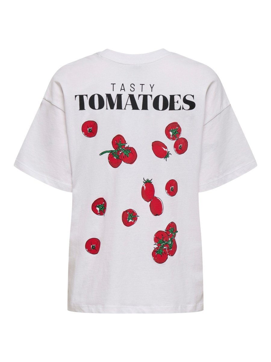 Bright white-Tomatoes Tops - Onlvivvi S/S Lovely Top van Only