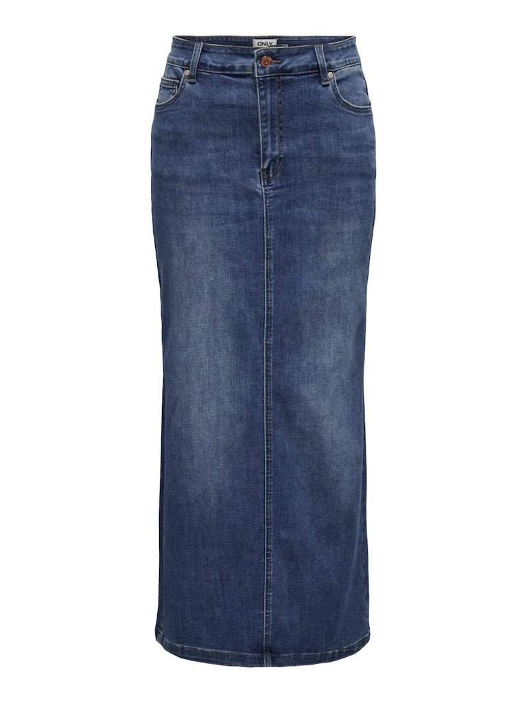 Rokken Onlwalo Mw Slit Denim Maxi Skirt Noos van Only