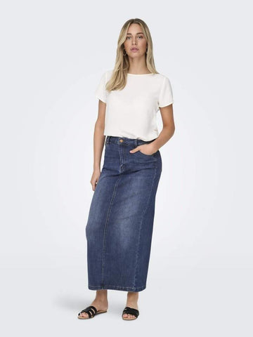 Rokken - Onlwalo Mw Slit Denim Maxi Skirt Noos van Only